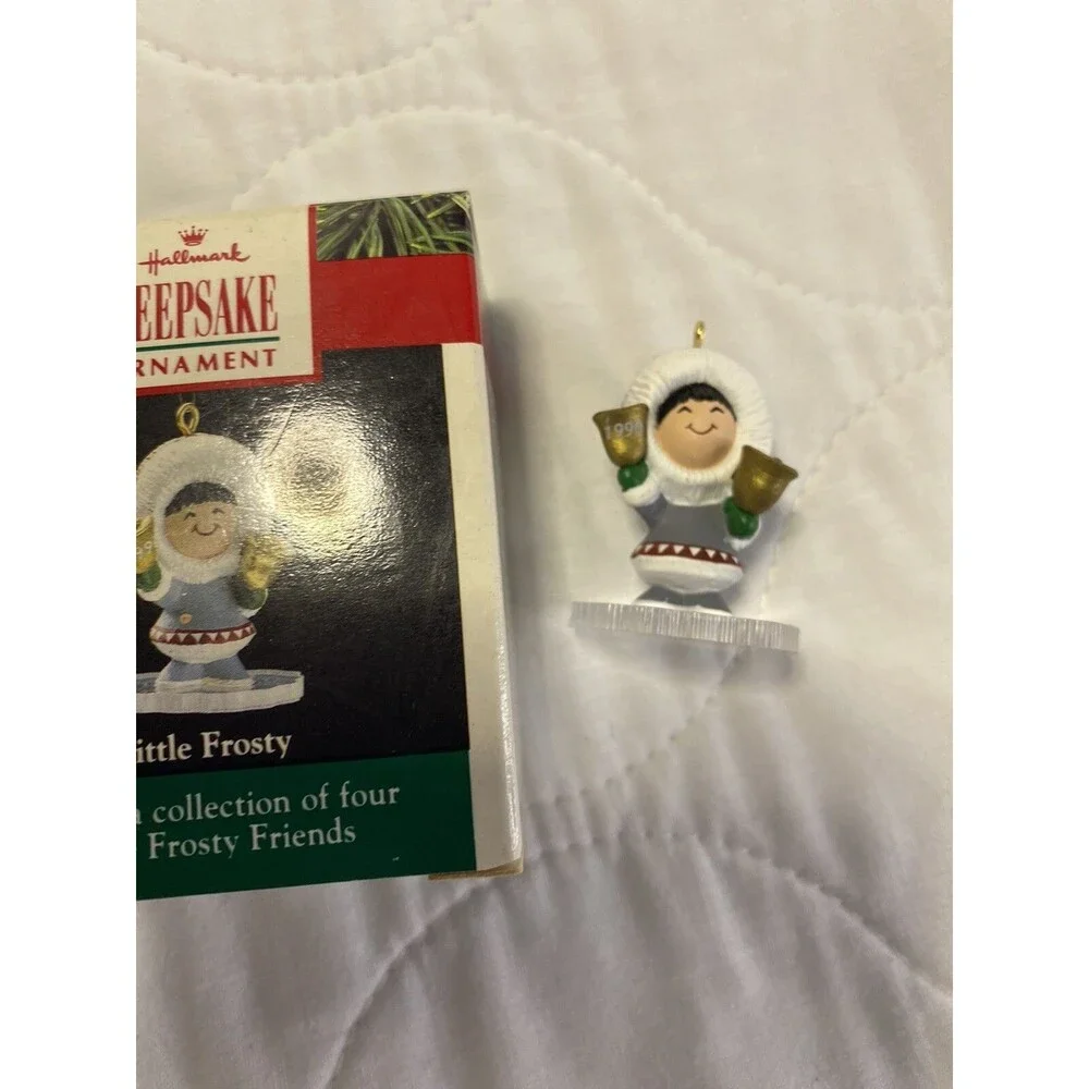 Hallmark Frosty Friends  Little Eskimo Ringing Bells Native Alaskan Vintage 1990